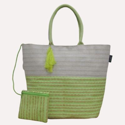 # AA 39 - TOSSA Fashion Jute Bag  green (450 gm. Per Unit)
