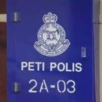 ACRYLIC POLICE BOX PETI POLIS WITH CUSTOM WORDING STICKER