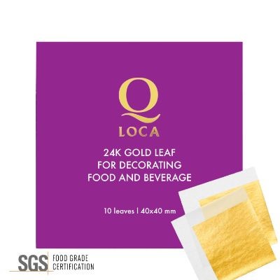 24k Gold Leaf 10 leaves (4x4) (1 Units Per Carton)