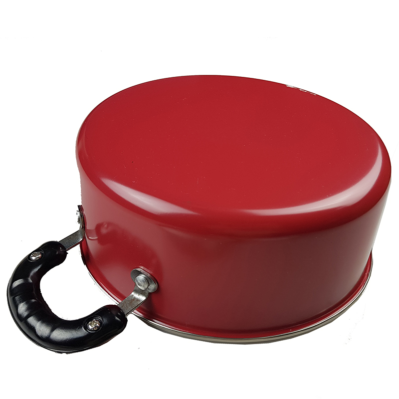Eco-friendly Carbon Steel Nonstick Cookware  Nonstick Dutch Oven with tempered Glass lid (Red) -20cm