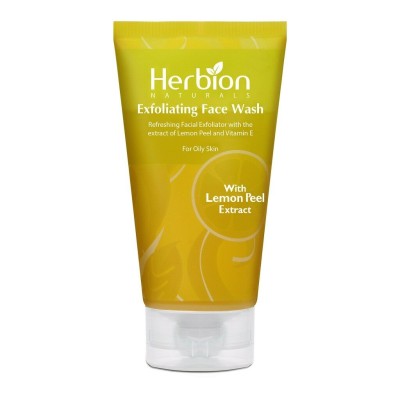 Herbion Naturals 2 in 1 Face Wash & Exfoliator with Lemon Peel Extracts & Vitamin E (100ml)