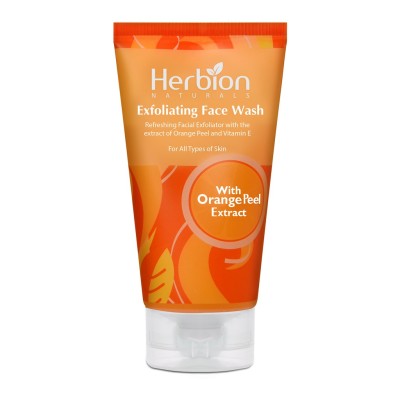 Herbion Naturals 2 in 1 Face Wash & Exfoliator with Orange Peel Extracts & Vitamin E (100ml)