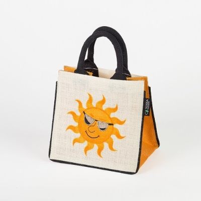 # AB 32 - TOSSA Jute Gift Bag Sun print (100 gm. Per Unit)