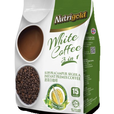 Nutrigold 3in1 White Coffee Durian 30g x 12s