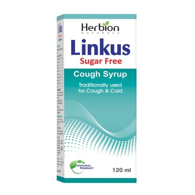 Herbion Linkus Sugar-Free Cough Syrup for Cold and Cough Relief (120ml)