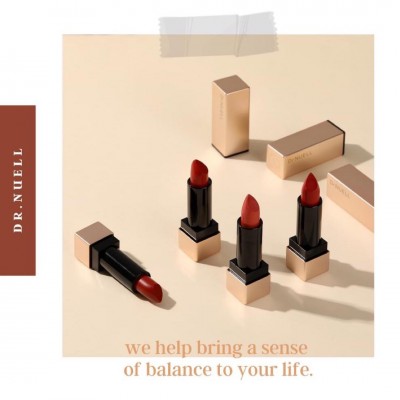 [Ready Stock]Dr Nuell: Matte Lipstick-02 Rose Coral-3.5g