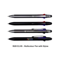 ELVIS - Multicolour Pen with Stylus  (500 Units Per Carton)