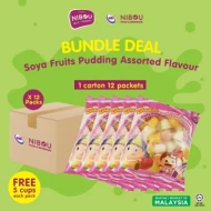 Nibou (NBI) DADIH Soya Fruits Pudding Assorted (Free 5 Pcs) (16gm x 45's x 12)