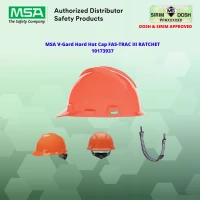 MSA V-Gard Protective Cap FAS-TRAC III RATCHET 10173937, Orange, Sirim and Dosh Approved