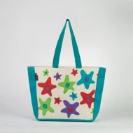 # AB 22 - TOSSA Fashion Jute Bag- Star print (25 Units Per Carton)