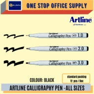 Artline Calligraphy Pen Khat - 3.0MM ( BLACK INK )