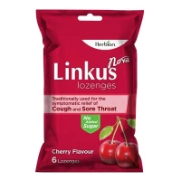 Herbion Linkus Sugar-Free Cough Lozenges Cherry Flavor 6s (Tidak Mengandungi Gula)