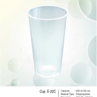 Polypropylene (PP) Cup with Lid 22oz (1000pcs per carton)