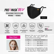 PROXMASK 95V Antiviral Reusable Face Mask - Solid Color - L Size