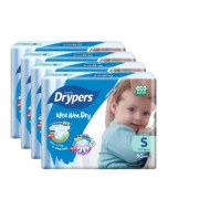 Drypers Eco Green Wee Wee Dry Disposable Diaper Size S 4 x 80s (Mega 4 Pack)