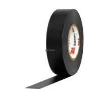 3M 1400 TEMFLEX VINYL PVC ELECTRICAL TAPE - BLACK (18MM X 5M) (5 ROLLS per PACK)