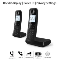 Philips Cordless Phone Twin Handsets D2702B-90