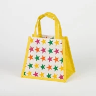 # RBK 11 YELLOW - TOSSA Jute Gift Bag  Stars print (50 Units Per Carton)