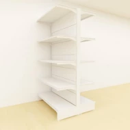 Premium Retail Display Shelves Island Unit 2100 H x 1200L x 930 D (White)