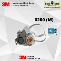 3M Half Facepiece Reusable Respirator 6200, Medium, CE, Sirim and Dosh Approved.