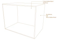 Rubber Wood Carcass 900mm*600mm*710mm (45kg)
