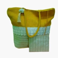 # AA 38 - TOSSA Fashion Jute Bag yellow (450 gm. Per Unit)