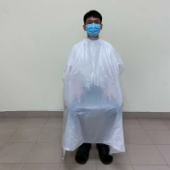 Hair Cutting Cape Hair Salon Cape Plastic Disposable - 100 pcs per packet (Adult)